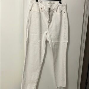 Old Navy White Straight Leg Jeans